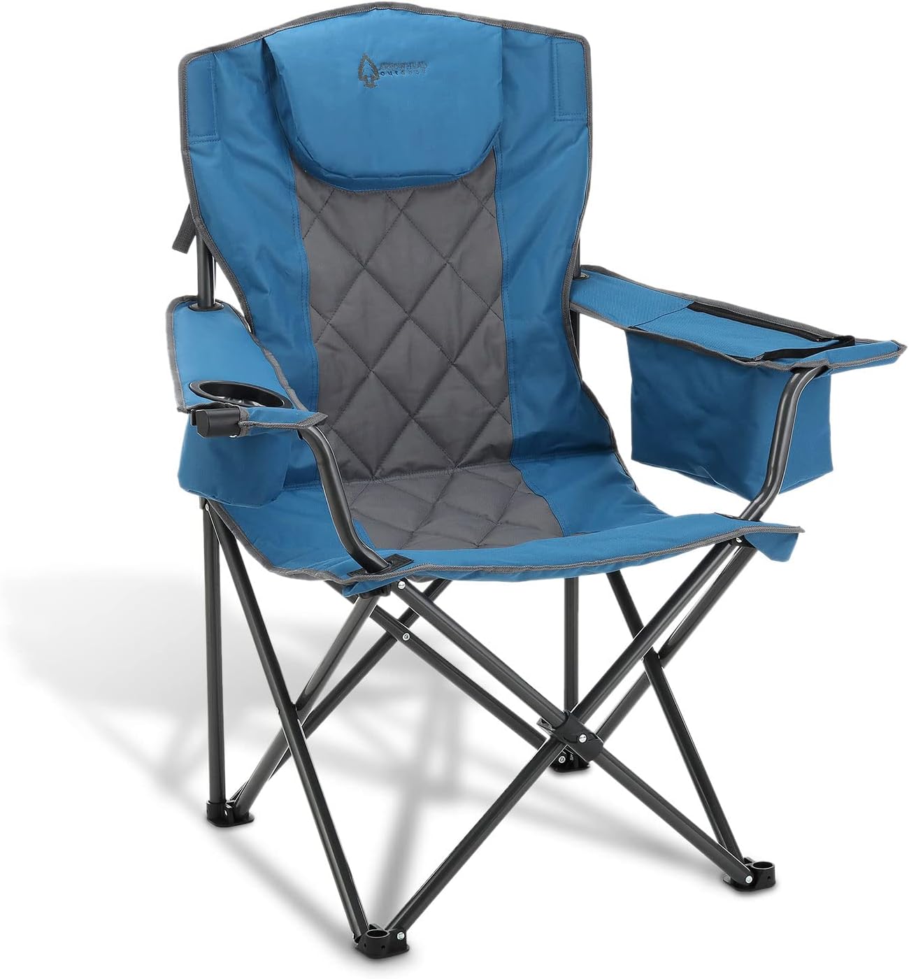 Portable Folding Camping Quad Chair w/ 6-Can Cooler