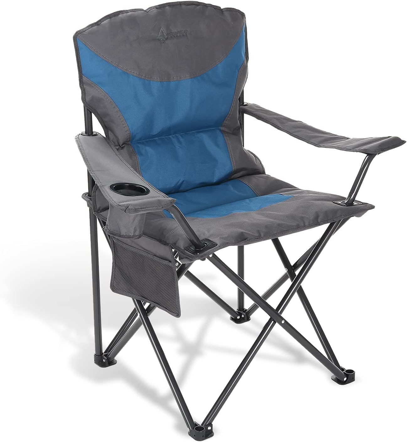 Portable Folding Camping Quad Chair w/Added Ultra-Comfortable Padding