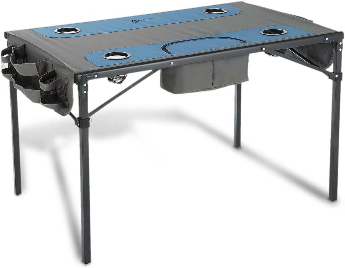 51” Heavy-Duty Portable Folding Table, 8 Cup Holders