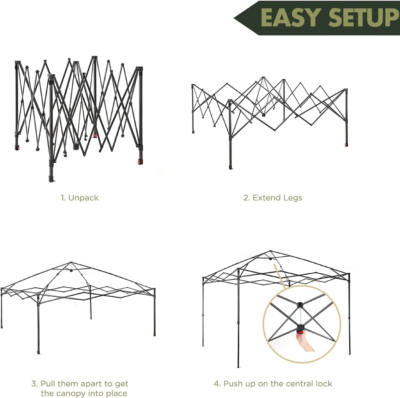 12' x 12' Pop-Up Canopy & Instant Shelter - Water & UV Resistant