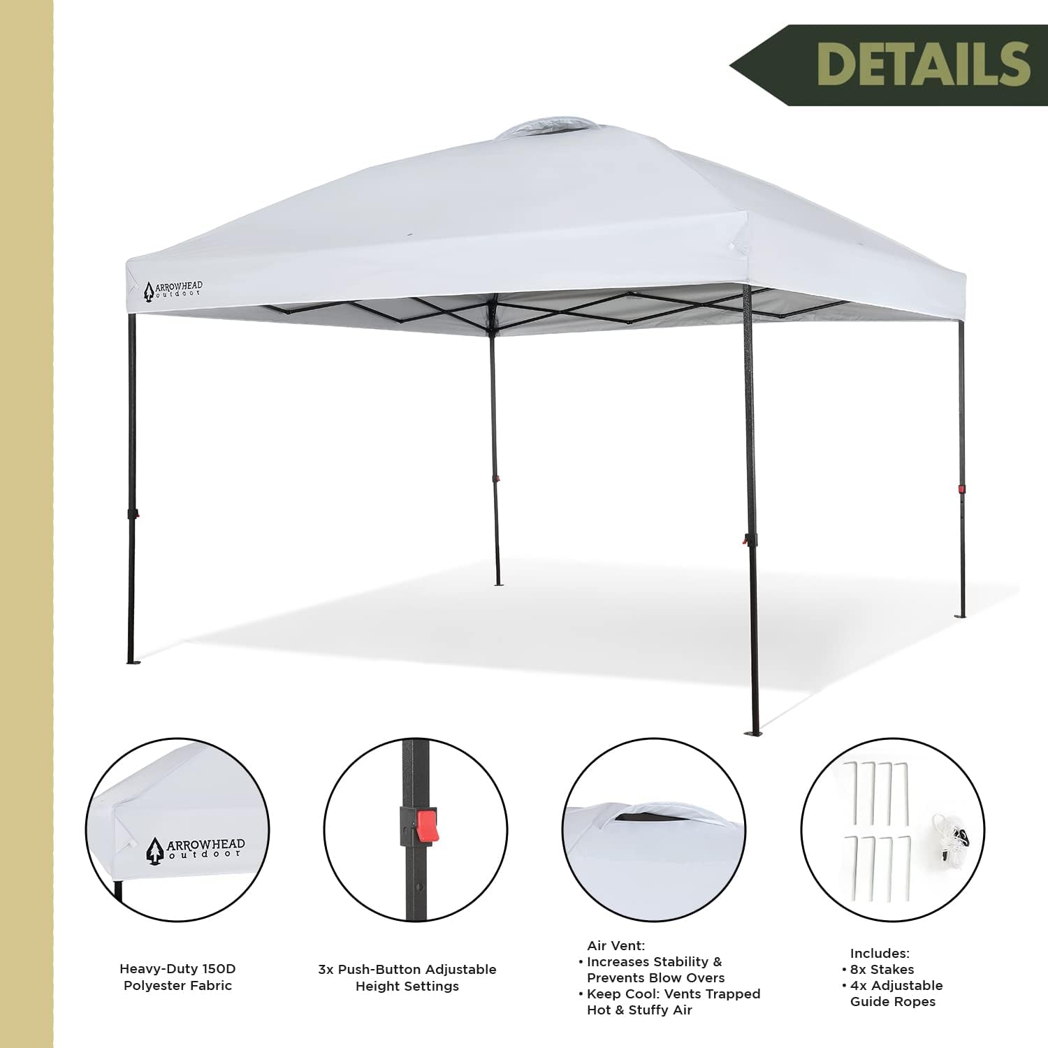 12' x 12' Pop-Up Canopy & Instant Shelter - Water & UV Resistant