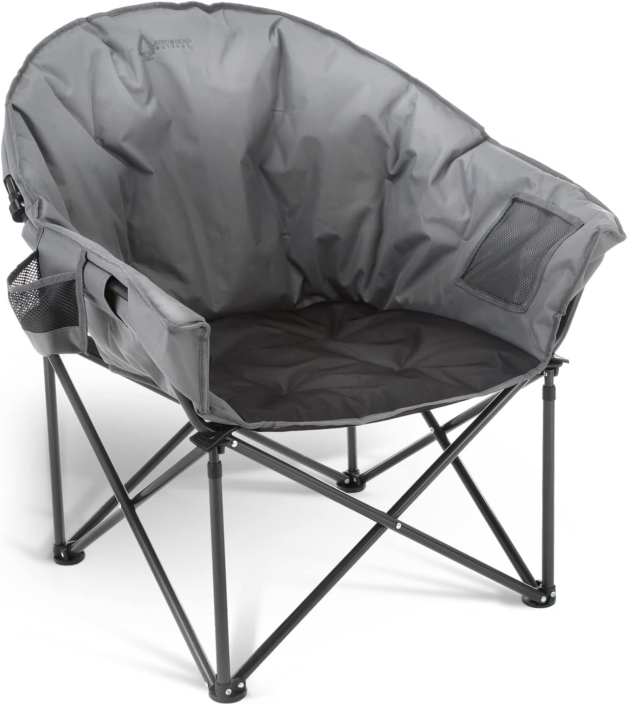 Oversized Heavy-Duty Club Folding Camping Chair w/External Pocket