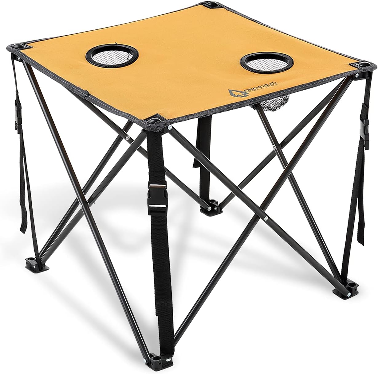 Heavy-Duty Portable Camping Folding Table, 2 Cup Holders