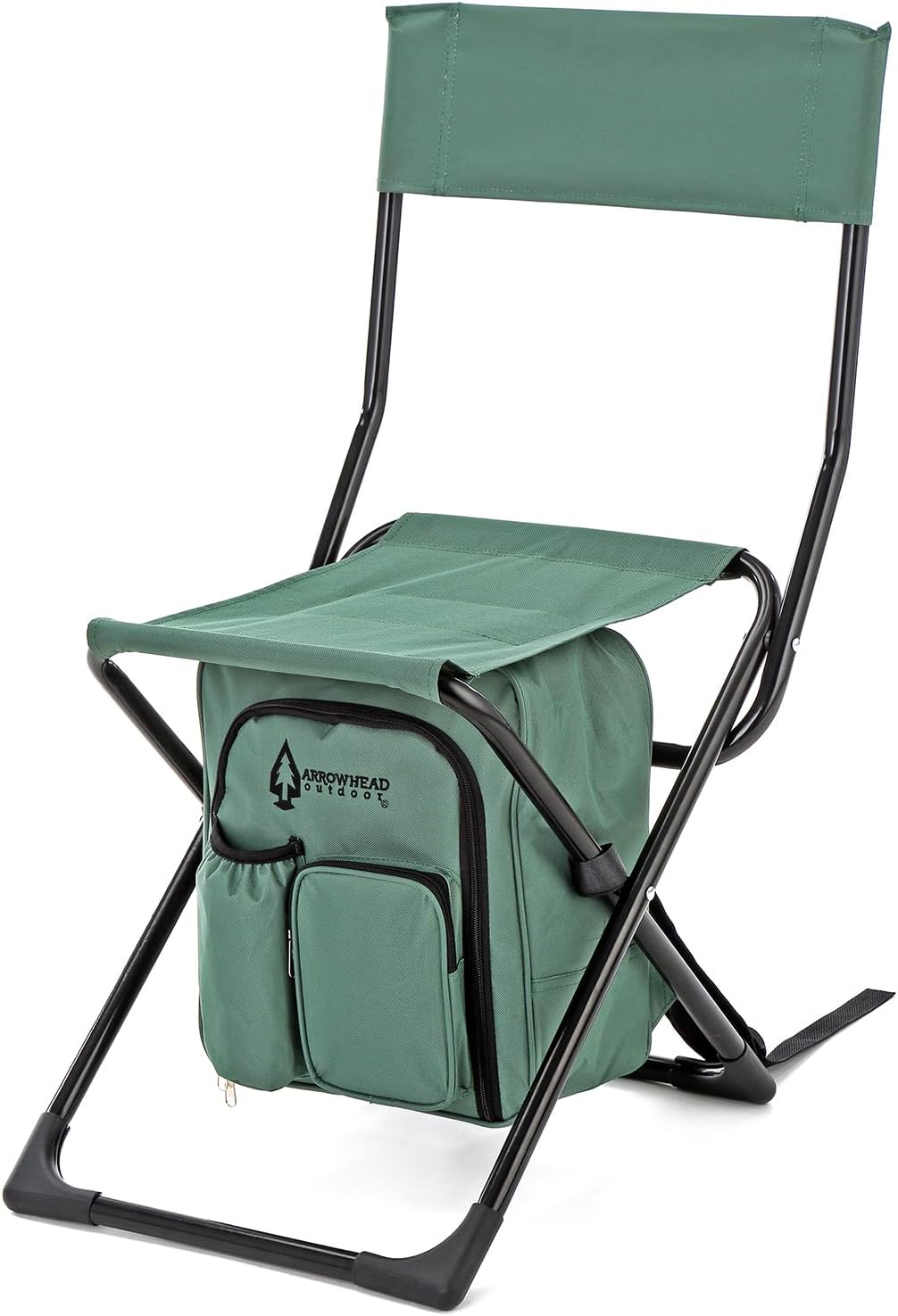 Backpackable Stool with Backrest and Cooler - Large Seat