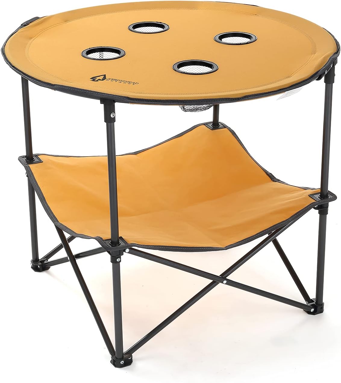 Heavy-Duty Portable Folding Table, 4 Cup Holders