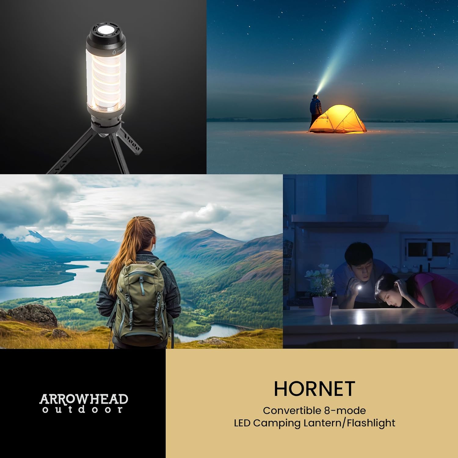 3.5-inch Convertible LED Camping Lantern Flashlight