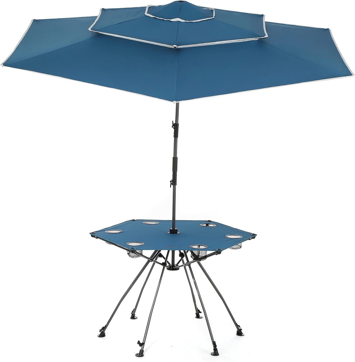 8FT Beach Umbrella & Folding Table