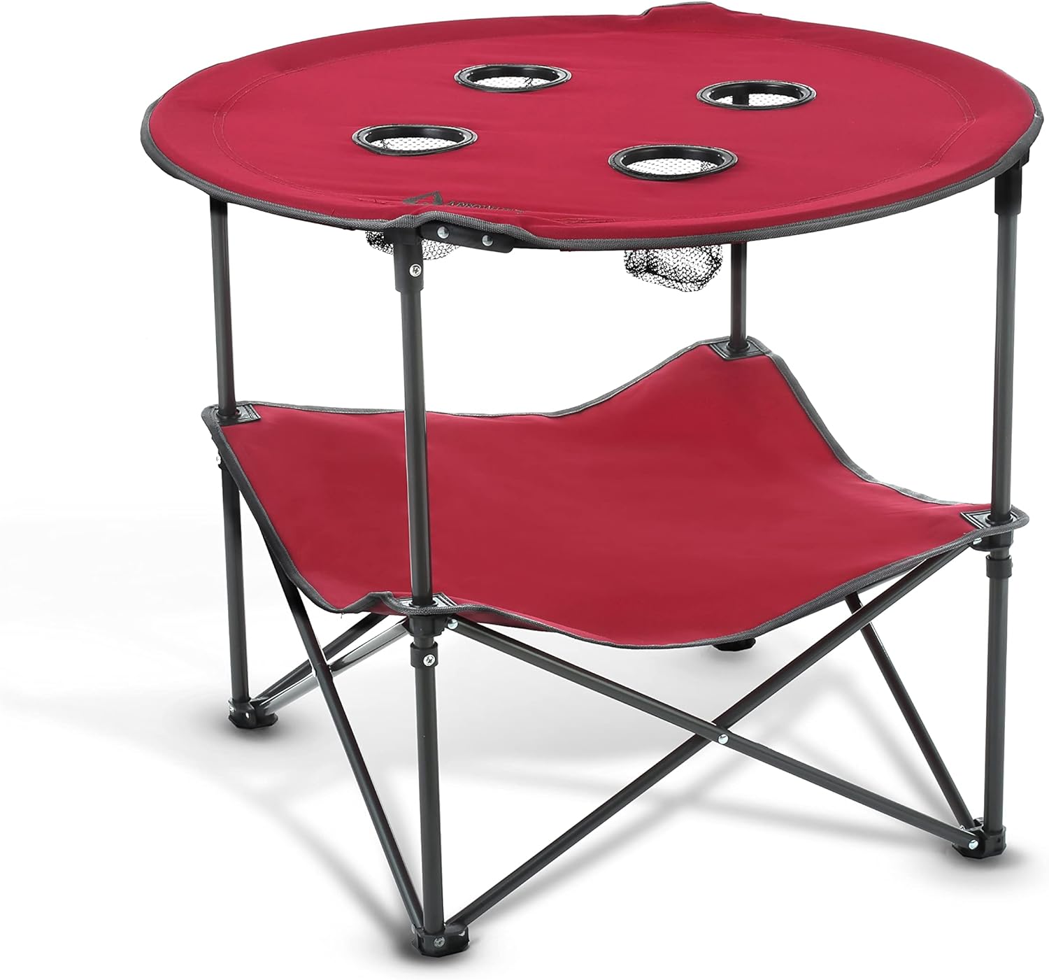 Heavy-Duty Portable Folding Table, 4 Cup Holders