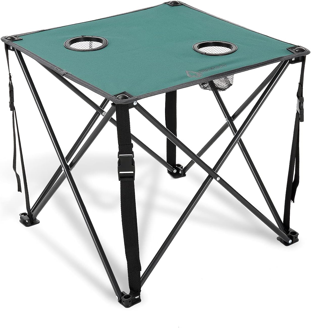 Heavy-Duty Portable Camping Folding Table, 2 Cup Holders