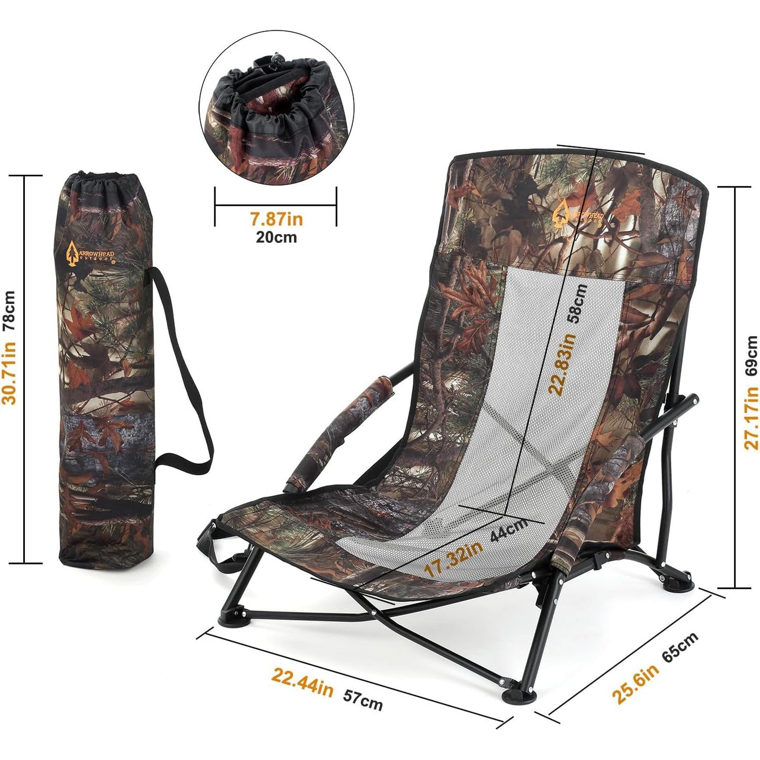 Portable Folding Turkey Hunting Blind Low Profile Chair with