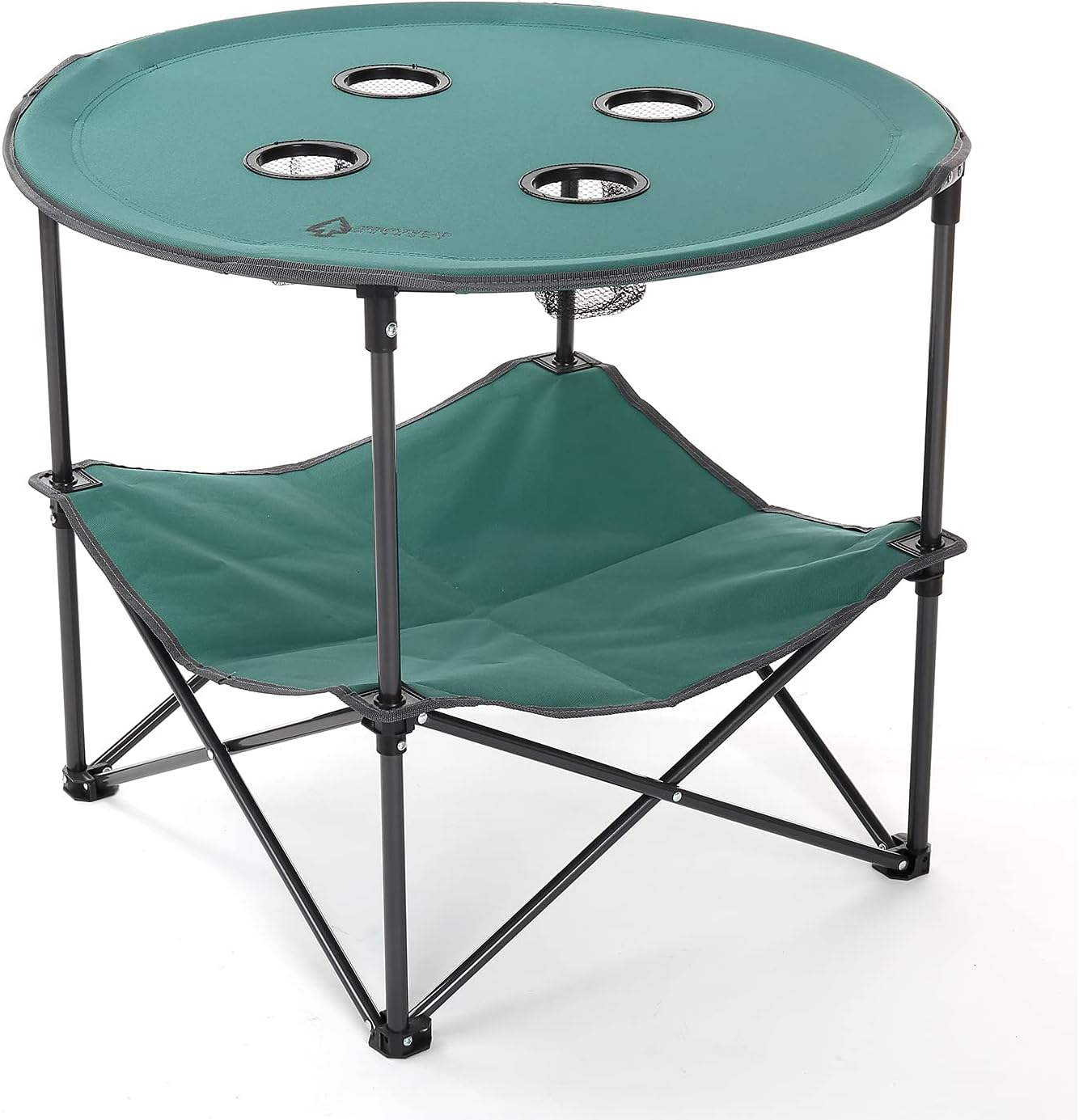 Heavy-Duty Portable Folding Table, 4 Cup Holders