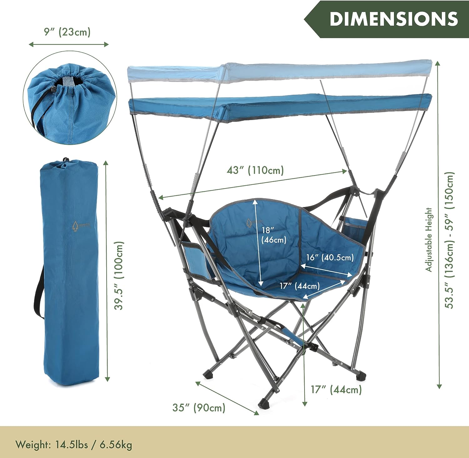 Portable Folding Swinging Hammock Camping Chair