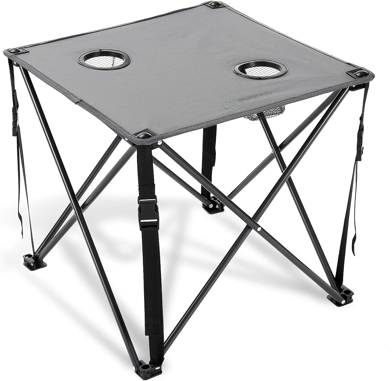 Heavy-Duty Portable Camping Folding Table, 2 Cup Holders