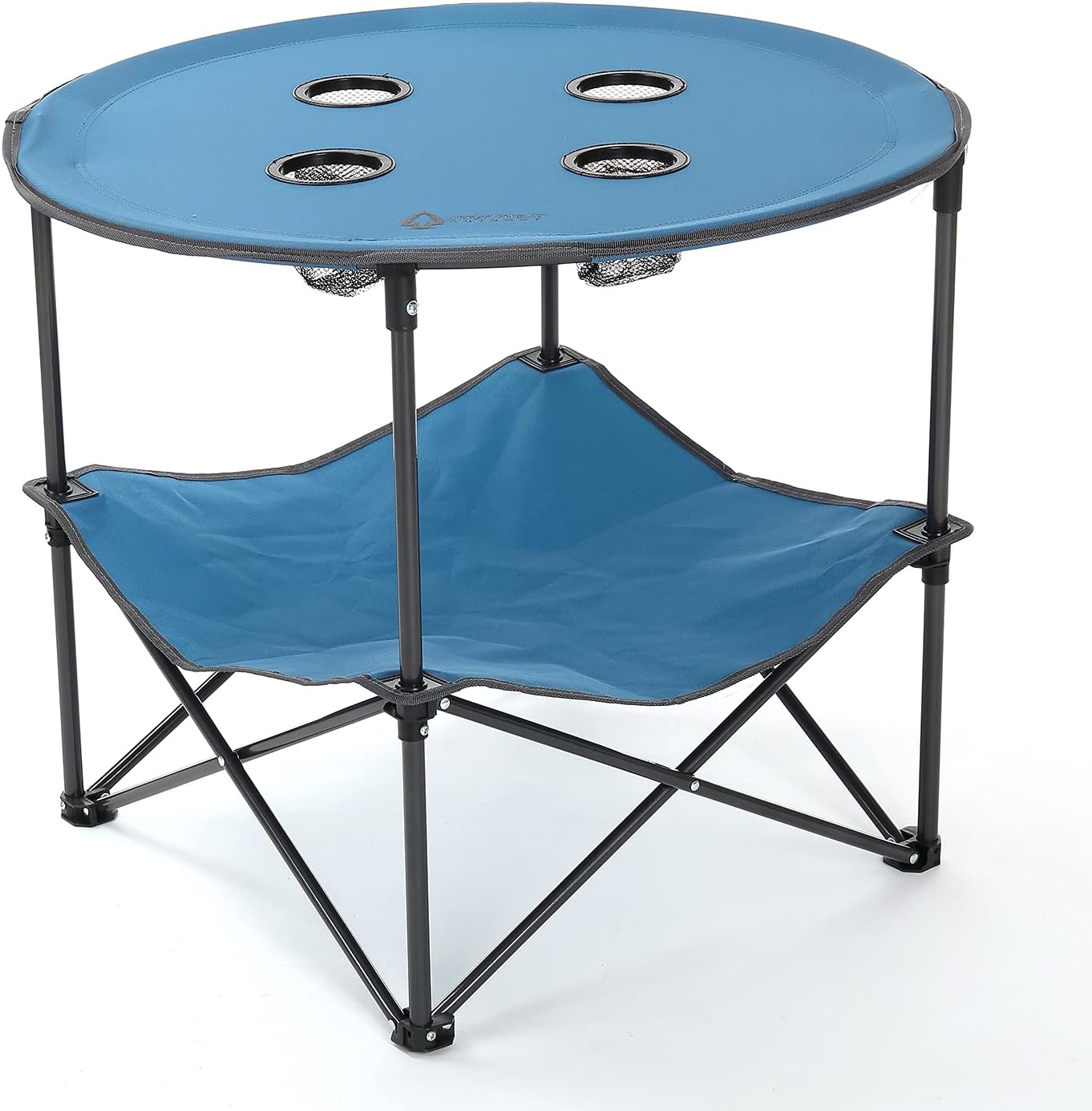 Heavy-Duty Portable Folding Table, 4 Cup Holders