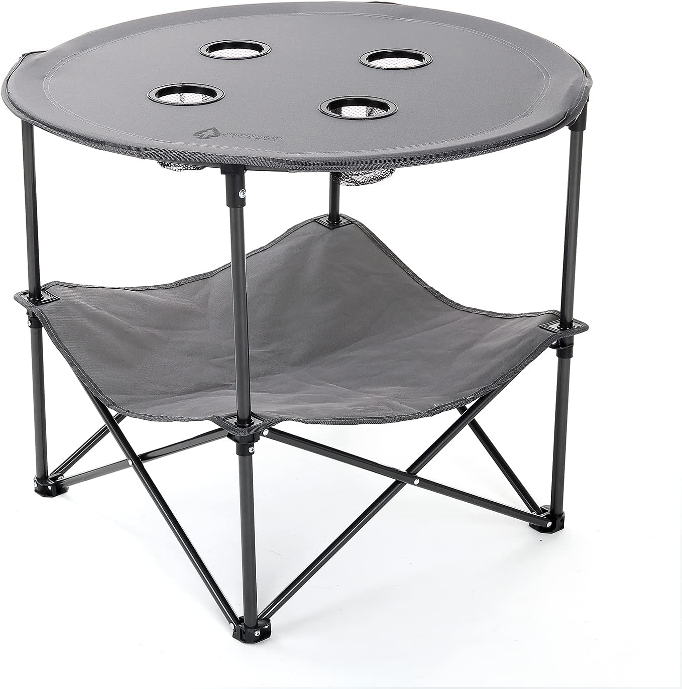 Heavy-Duty Portable Folding Table, 4 Cup Holders