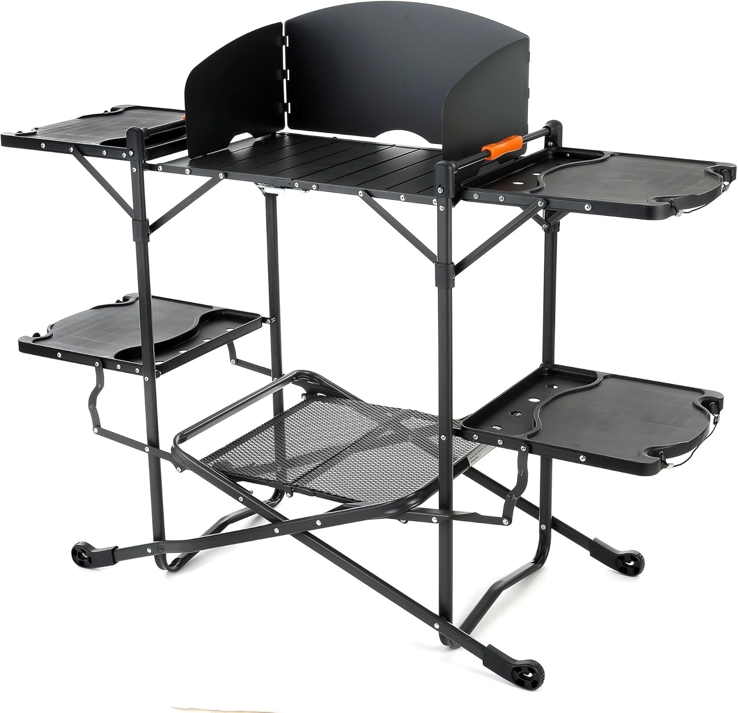 Wide Quick Folding Kitchen Station with Add-on Windscreen