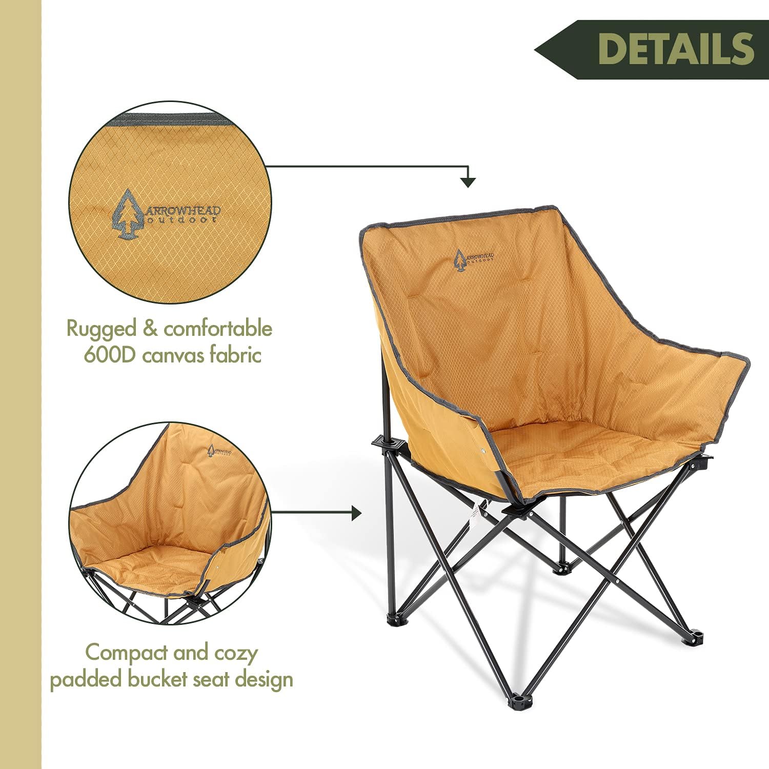 Portable Compact Folding Camping Quad Bucket Chair