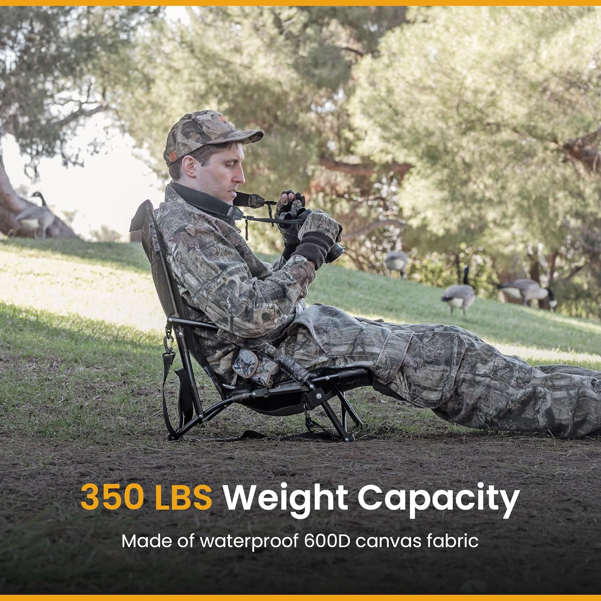 Layout Chair Hunting Telescopic Support Pole Quiet Seat Portable Folding Turkey Hunting ...