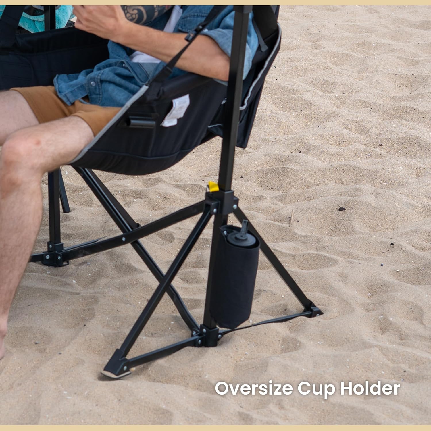 Folding Hammock Camp Chair with Detachable Footrest