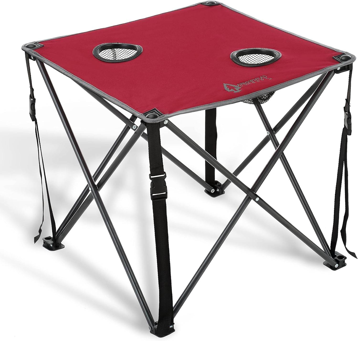 Heavy-Duty Portable Camping Folding Table, 2 Cup Holders