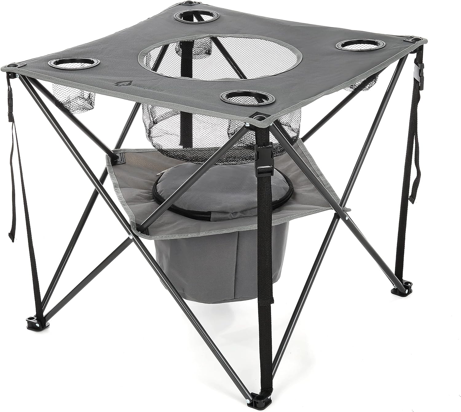 Portable Folding Tailgate Table, 4 Cup Holders